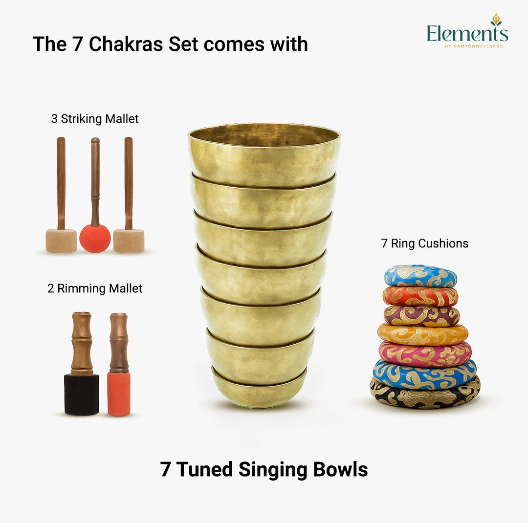 Big Seven-Chakra Singing Bowl Set – Handcrafted Harmony for Energy Alignment - Image 3