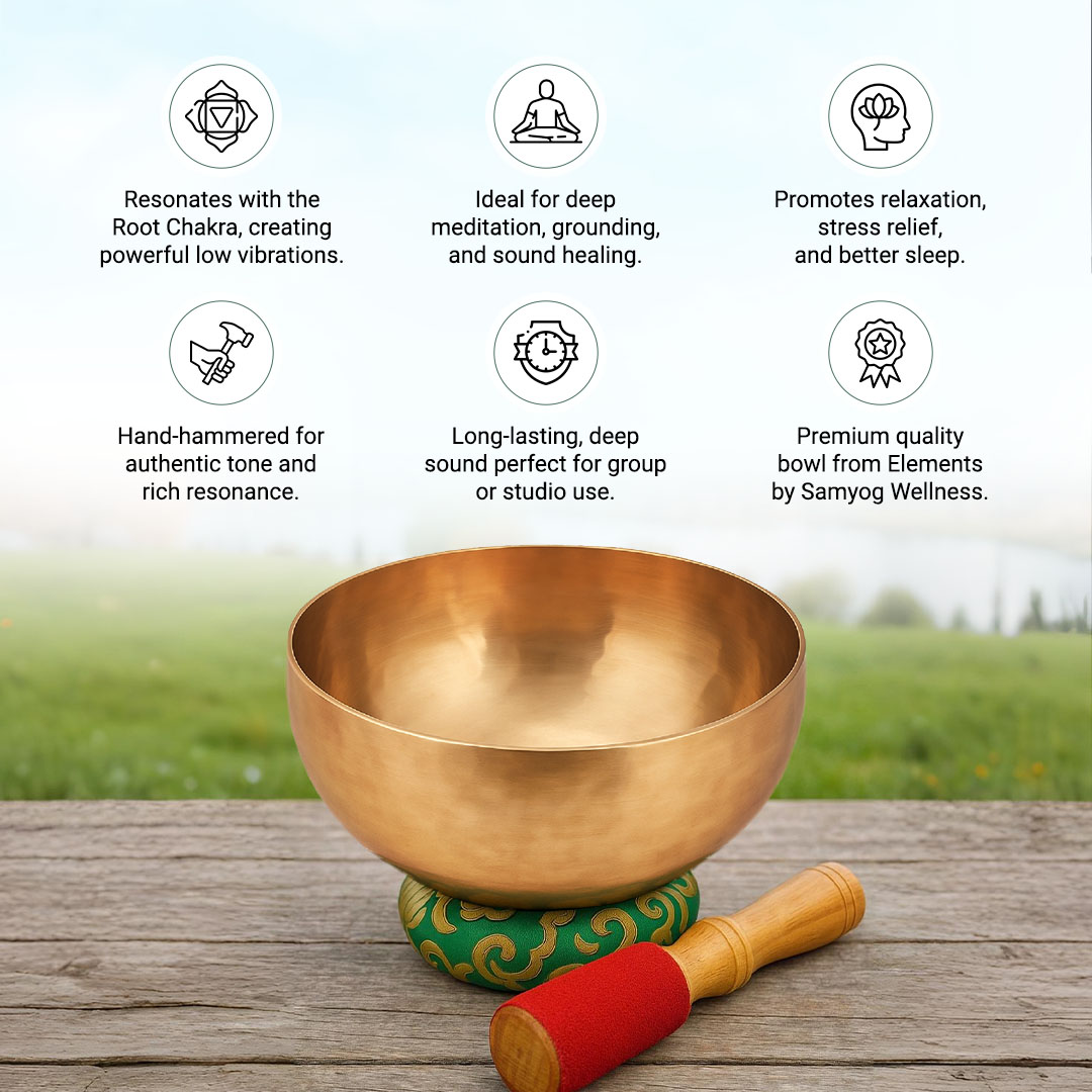 Root Chakra Grounding Bowl – Handmade Large Singing Bowl (27 cm) - Image 2