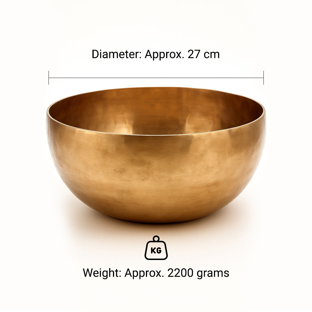 Root Chakra Grounding Bowl – Handmade Large Singing Bowl (27 cm) - Image 3