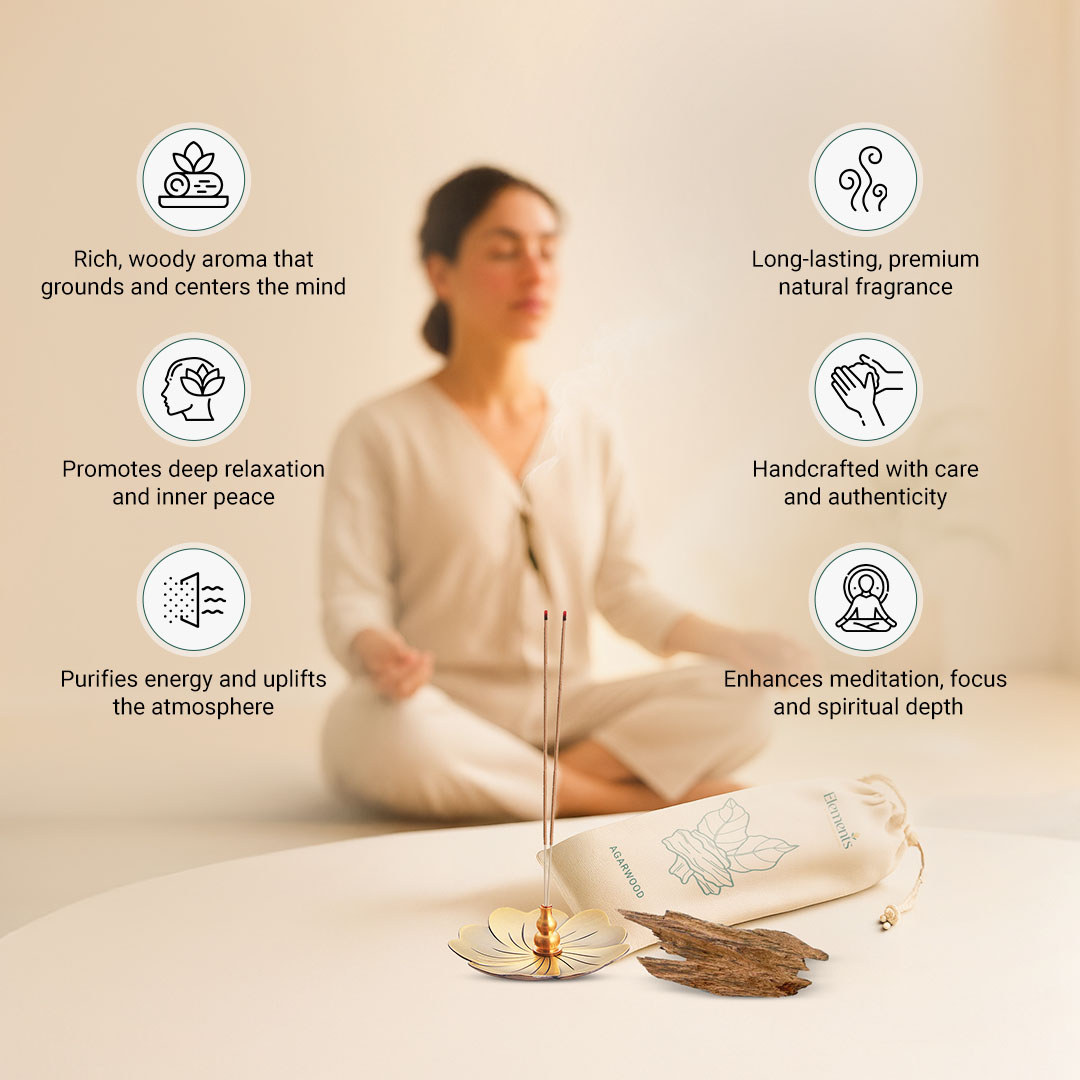 Agarwood Hand-Rolled Incense Sticks (20 Sticks Pack) - Image 3