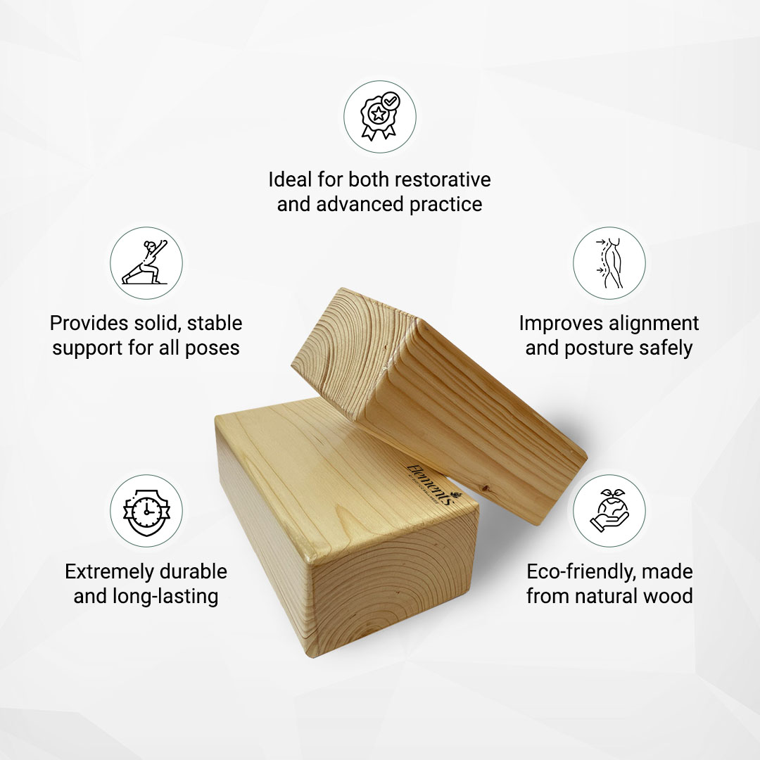 Wooden Yoga Brick – Premium Support & Alignment Tool - Image 2