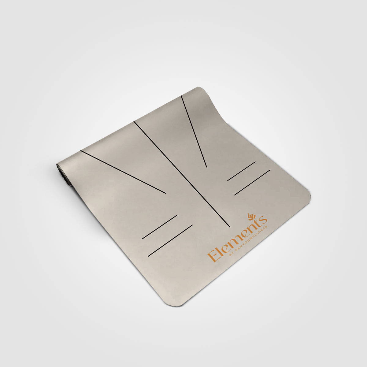 Coconut PU Rubber Alignment Yoga Mat - Image 2